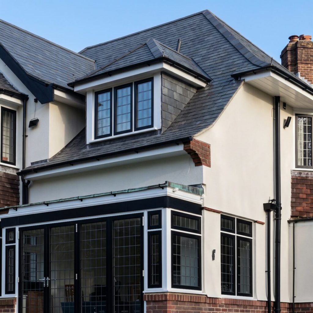 Traditional cottage with newly applied white silicone render
